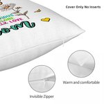 Personalizada Corazón Nacimiento Flor Mariposa Funda Almohada con Apodo Decoración del Hogar Día de la Madre Cumpleaños Regalo para Mamá Abuela