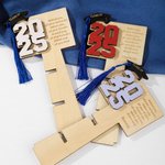 Personalized Wooden Layered Cake Money Holder with Text Graduation Cap and Tassel Graduation Gift for Graduates