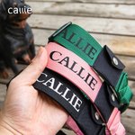 Personalised Tactical Dog Collar Adjustable Military Training Collar with AirTag Pocket Handle and Buckle Gift for Dog Lover Pet Owner