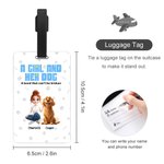 Personalisierte Ein Mädchen und ihre Hunde haben ungebrochene Bindung 3D Cartoon Stil Gepäckanhänger mit 1-5 Hundenamen Reisezubehör Geburtstagsgeschenk für Hundebesitzer