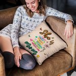 Personalizada Corazón Nacimiento Flor Mariposa Funda Almohada con Apodo Decoración del Hogar Día de la Madre Cumpleaños Regalo para Mamá Abuela