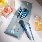 Personalizada Prom Reina Nacimiento Flor Nombre Bolsa de pinceles de maquillaje con 8 piezas de pinceles de maquillaje Aniversario Fiesta de Cumpleaños Regalo para las mujeres