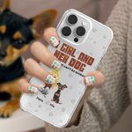 Personalised A Girl & Her Dogs Have Unbreakable Bond 3D Cartoon Design Clear Phone Case for iPhone with Name Birthday Gift for Pet Lovers Dog Mom