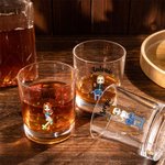 Vaso personalizado de 295 ml para whisky con personaje de dibujos animados signo zodiacal y nombre regalo de cumpleaños para amantes del vino