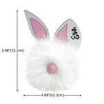 Personalized Cute Pom Pom Gnome Bunny with Wooden Ear and Name Easter Party Home Decor Birthday Gift for Kids Family