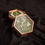 Personalisierte Sechseck Glas Ringbox mit Datum Namen Initialen Moos Hochzeit Verlobung Geschenk für Paare