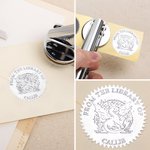 Personalized Dragon Ex Libris From The Library of Embosser Stamp with Text Birthday Gift for Books Lover Reader