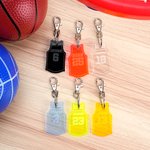 Llavero acrílico personalizado de camiseta de baloncesto con nombre y número de equipo deportivo Regalo para amante de jugadores de baloncesto