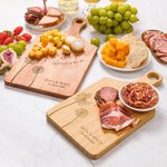 Personalisierte Löwenzahn Liebe ist in der Luft Reversible Charcuterie Schneidebrett mit Grip Hochzeit Housewarming Geschenk für Familie Paare