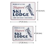 Personalized Metal Ski Lodge Sign with Location and Name Wall Art Skiing Decor Winter Sports Birthday Gift for Ski Lodge Owner Ski Enthusiasts