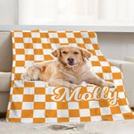 Personalisierte Multicolor Plaid weiche Decke mit Hund Katze Foto und Name Home Decor Geburtstagsgeschenk für Tierbesitzer Liebhaber