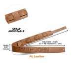 Personalised Adjustable Leather Guitar Strap with Embroidered Name Music Accessories Birthday Gift for Guitar Player Musician