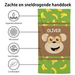 Gepersonaliseerd Fantasie Eenhoorn Ontwerp Oversized Sneldrogend Strandlaken met Naam Strand Zwembad Verjaardagscadeau voor Jongens Meisjes