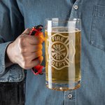 Personalizzato Vigili del Fuoco Silhouette Ascia Design Nome Distintivo di birra numerato con manico Compleanno Festa dei Vigili del Fuoco Regalo di apprezzamento per i Vigili del Fuoco