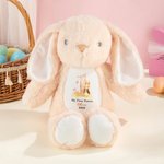 Personalised My First Easter Bunny Butterfly Stuffed Plush Bunny Toy with Name and Year Easter Birthday Gift for Kids