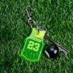 Llavero acrílico personalizado de camiseta de baloncesto con nombre y número de equipo deportivo Regalo para amante de jugadores de baloncesto