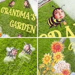 Gepersonaliseerd 1-8 Bijen Avatar Oma's Tuin Acryl Teken met Plant Labels en Namen Moederdag Tuinieren Cadeau voor Oma