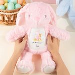 Personalised My First Easter Bunny Butterfly Stuffed Plush Bunny Toy with Name and Year Easter Birthday Gift for Kids