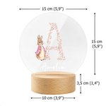 Veilleuse LED en Acrylique Personnalisée avec Nom Initiale et Motif de Lapin Décoration de Maison Cadeau Anniversaire pour Enfant