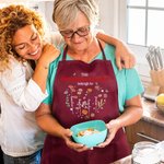 Grembiule personalizzato con nome e tasca per la festa della mamma, regalo di compleanno per la mamma e la nonna.