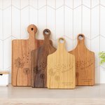 Personalisierte Löwenzahn Liebe ist in der Luft Reversible Charcuterie Schneidebrett mit Grip Hochzeit Housewarming Geschenk für Familie Paare