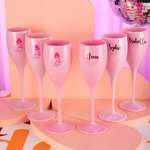Gepersonaliseerde Champagne Glazen met Naam of Logo Set van 2 Vrijgezellenfeest Bruiloftsfeest Bedankjes Verjaardag Koningdag Cadeau voor Vrouwen