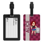 Étiquette de Bagage Personnalisée avec Nom et Personnage Style Y2K Accessoire de Voyage Cadeau Anniversaire pour Femme Homme