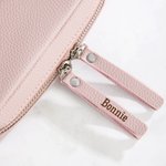 Pochette d'organisation de câbles de voyage en cuir personnalisée avec nom Accessoires électroniques Cadeau d'anniversaire pour les femmes qui aiment voyager