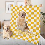 Personalisierte Multicolor Plaid weiche Decke mit Hund Katze Foto und Name Home Decor Geburtstagsgeschenk für Tierbesitzer Liebhaber