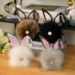 Personalized Cute Pom Pom Gnome Bunny with Wooden Ear and Name Easter Party Home Decor Birthday Gift for Kids Family
