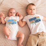 Gepersonaliseerde neef Crew Strepen 100% Katoen Kids T-shirt Baby Bodysuit met naam Family Gathering Party Verjaardagscadeau voor jongens meisjes