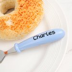 Henkilökohtainen Macaron väri nimi Food-Grade ruostumattomasta teräksestä Lusikka haarukka 2 Pcs ruokailuvälineet asetettu tapauksessa syntymäpäivä takaisin kouluun lahja taapero lapsi