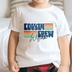 Gepersonaliseerde neef Crew Strepen 100% Katoen Kids T-shirt Baby Bodysuit met naam Family Gathering Party Verjaardagscadeau voor jongens meisjes