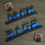 Personalisierte 3D gedruckt blaue Linie Nummer Name Platte Schreibtisch Dekor Geburtstag Anerkennung Ruhestand Geschenk für Polizist Strafverfolgungsbehörden Offizier