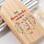 Personalised Vintage Birth Flower Wind Chime with Names and Wood Plate Floral Garden Decor Mother's Day Birthday Gift for Mom Grandma