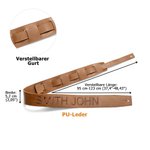 Personalisierter Verstellbarer Leder Gitarrengurt mit Namen Stickerei Musik Zubehör Geburtstag Geschenk für Gitarristen Gitarristinnen Musizierende