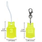 Llavero acrílico personalizado de camiseta de baloncesto con nombre y número de equipo deportivo Regalo para amante de jugadores de baloncesto