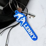 Personalisierte 3D gedruckt Wrestling Muster Namensschild mit Edelstahl-Schleife Geburtstag Rucksack Zubehör Team Geschenk für Wrestling-Fans Athleten