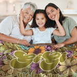 Personalised Colourful Bohemia Retro Flower Design Soft Throw Blanket with Name and Tassels Home Decor Mother's Day Birthday Gift for Mom Grandma