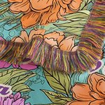 Personalised Colourful Bohemia Retro Flower Design Soft Throw Blanket with Name and Tassels Home Decor Mother's Day Birthday Gift for Mom Grandma