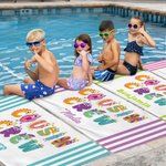 Personalisierte Multicolor niedlichen Monster Cousin Crew überdimensioniert schnell trocknen Strand Handtuch mit Namen Sommer Reisen wesentliche Pool Party Geschenk für Kinder Familie