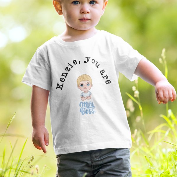 Personalized Mini Boss Cartoon Character Kid T-shirt Sweatshirt Hoodie with Name Children's Day Back to School Birthday Gift for Boys Girls