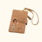 Personalized  Prom Queen Birth Flower  Leather Name Wallet with Card Holder and Wristlet Strap Wristlet Birthday Graduation Gift for Women Girls