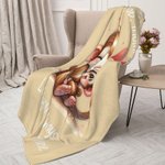 Personalised You're Doing A Great Job Mommy Cute Mama and Baby Animal Soft Throw Blanket with Name and Text Home Decor Mother's Day Gift for Mom