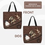 Sac Fourre-Tout Vintage Personnalisé avec 1-5 Chiens Chats et Noms Sac à Fermeture Éclair Cadeau de Noël Anniversaire pour Amoureux d'Animaux