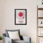 Disco de Vinilo Personalizado Letra de Canción Impresión Marco de Fotos de Madera Colgante Pergamino con Nombre y Texto Decoración del Hogar Regalo de Cumpleaños para Amigo Amante de la Música