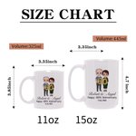 Personalized Balloon Cartoon Character Couple Anniversary Ceramic Mug with Names and Text Anniversary Valentine's Day Gift for Couple