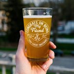 Personalized Congrats Be My Family or Friend Title Fist Bump Design 16 oz Beer Pint Glass with Name Birthday Father's Day Gift for Dad Drinkers