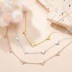 Pendentifs 1-5 coeur personnalisés Collier familial avec nom gravé Anniversaire Anniversaire Fête des mères Cadeau pour femmes