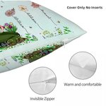 Personalisierte Geburt Blume Garten Cartoon Charakter werfen Kissenbezug mit Namen Multicolor Home Decor Muttertag Wertschätzung Geschenk für Oma Mom